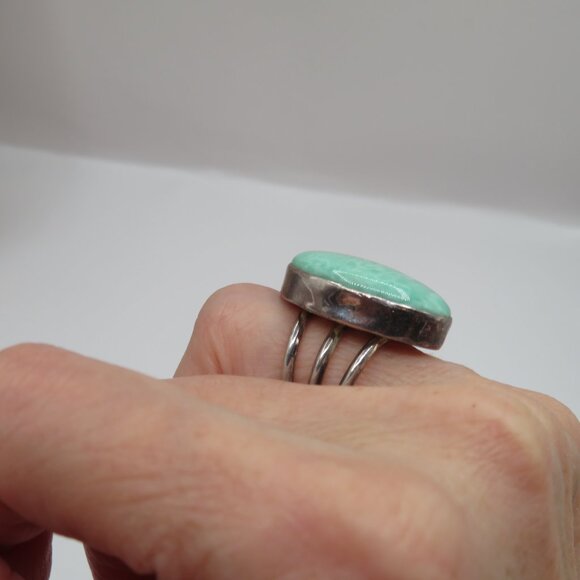 Desert Rose Trading Variscite Sterling Silver Ring Size 6 - Picture 10 of 14
